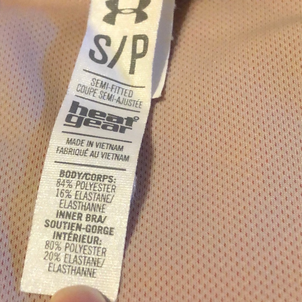 Under Armour Racerback EUC Coral Built In Bra/Semi Fitted Size Small —#018 - Picture 6 of 13